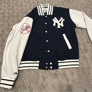 NY Yankees Majestic Varsity Jacket, MLB Bomber Size Large